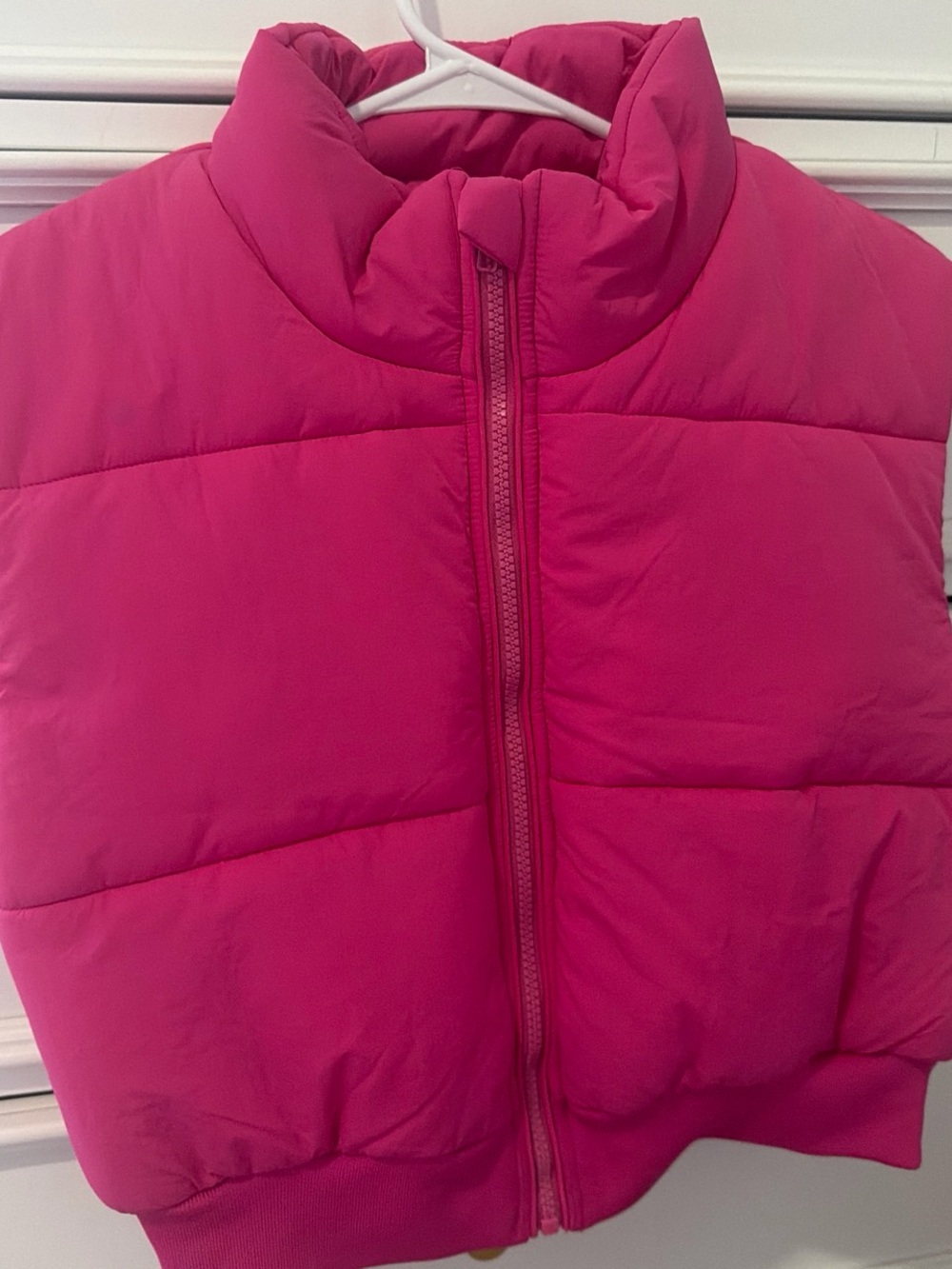 Adeline Keeping Cozy Mini Puffer Vest Pink Medium